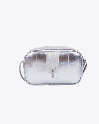 Bolsa Prata com Pingente Tiracolo Infantil Feminina Pampili  6001446