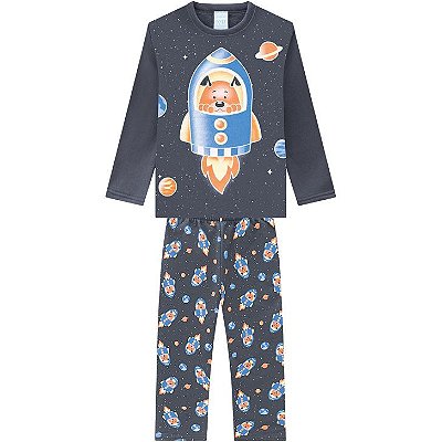 Pijama Infantil Masculino Manga Longa 207541 COR CHUMBO  FOQUETE Kyly