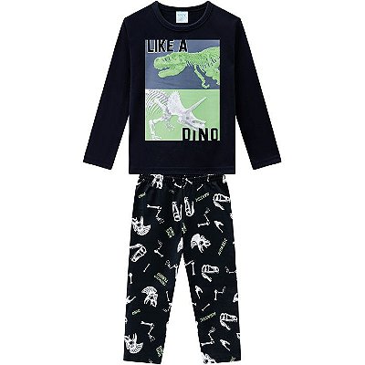 Pijama Infantil Masculino Manga Longa 207547   DINOSSAURO Kyly