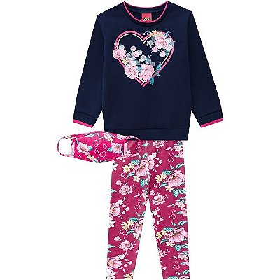 Conjunto Infantil Feminino Manga Longa 207388 Kyly