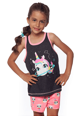 Puket Pijama Short Doll Nadador Kids Unicornio 030401904
