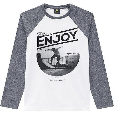 Camiseta Malha Masculina Manga Longa Lemon 80.904