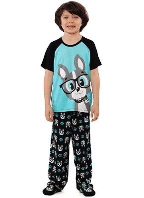 Puket Pijama Manga Curta Teen Visco Bulldog 030501569