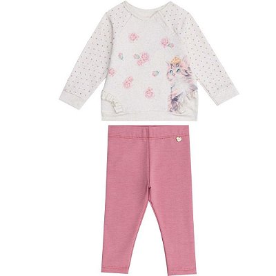 Infanti Conjunto Calca Infantil Feminino Manga Longa 41085