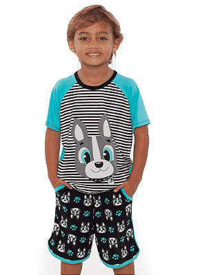 Puket Pijama Manga Curta Kids Visco Bulldog 030402038