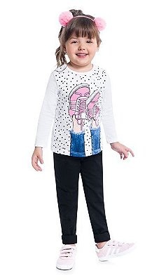 Blusa Infantil Feminina Manga Longa 207.109 Kyly