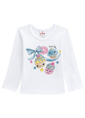 Brandili Blusa Infantil Feminina Manga Longa 53460