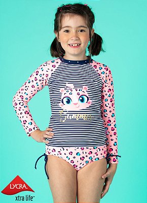 Camiseta Para Nadar Kids Onca Navy 110400449 Puket