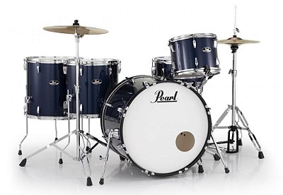 BATERIA PEARL ROADSHOW RS525WFC/C743  BUMBO 22 ROYAL BLUE METALIC  C/ FERRAGENS  22 12 14 16 14