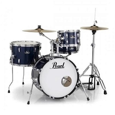 BATERIA PEARL ROADSHOW RS584/C743 ROYAL METALIC BLUE BUMBO 18 C/ FERRAGENS E BANCO 18 10 14 13