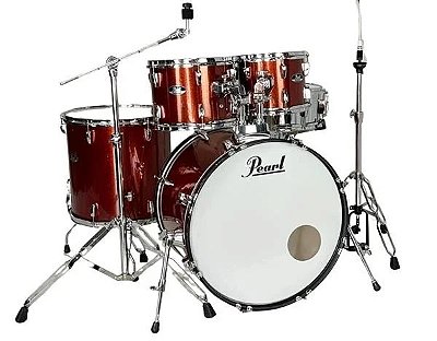 BATERIA PEARL ROADSHOW RS505M/C749 BURNT ORANGE SPARKLE  BUMBO 20 C/ FERRAGENS E BANCO 20 10 12 14 14