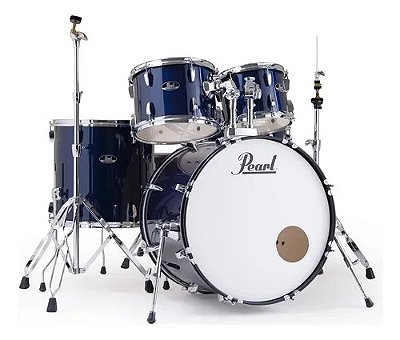 BATERIA PEARL ROADSHOW RS525MS/C743 BUMBO 22 ROYAL BLUE METALIC C/ FERRAGENS 22 10 12 16 14