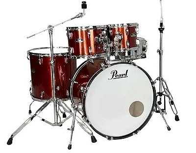 BATERIA PEARL ROADSHOW RS525MS/C749 BURNT ORANGE SPARKLE BUMBO 22 C/ FERRAGENS E BANCO 22 10 12 16 14