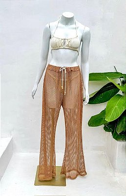 Calça de Tela Caramelo