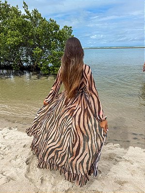 Saída de Tule Animal Print