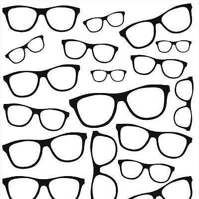 Papel Adesivo Casual Óculos