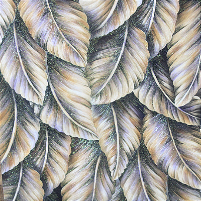 Papel de Parede Folhagem em Tons Terrosos Rolo com 10 Metros