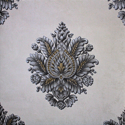 Papel de Parede Arabesco com detalhes Brilho 10 Metros