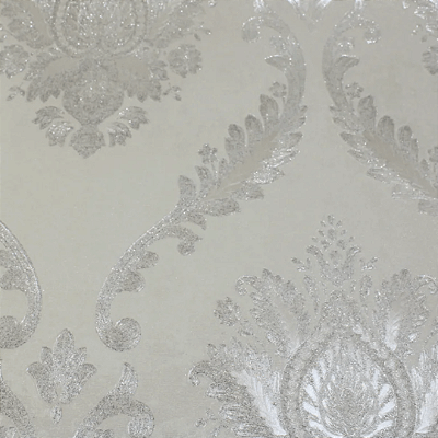 Papel de Parede Arabesco Off White Rolo com 10 Metros