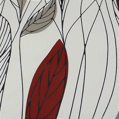 Papel de Parede Boho em Tons de Vermelho e Bege Rolo com 10 Metros