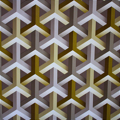 Papel de Parede Geométrico em Tons Terrosos Rolo com 10 Metros