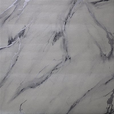 Papel de Parede Mármore em Tons de Crômio e Prata Rolo com 10 Metros