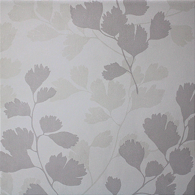 Papel de Parede Floral Off White Rolo com 10 Metros