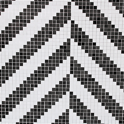 Papel de Parede Pastilhas Preto e Branco Rolo com 10 Metros