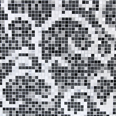 Papel de Parede Pastilhas Preto e Prata Rolo com 10 Metros