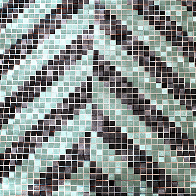 Papel de Parede Pastilhas Preto e Verde Rolo com 10 Metros