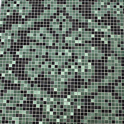 Papel de Parede Pastilhas Preto e Verde Rolo com 10 Metros