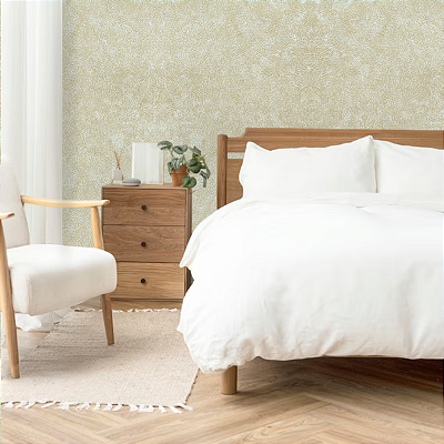 Papel de Parede Texturizado Dourado Rolo com 10 Metros