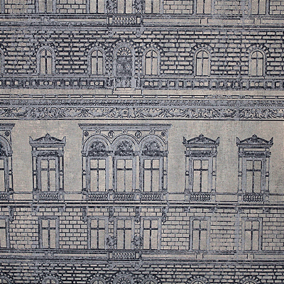 Papel de Parede Edifícios Vintage Rolo com 10 Metros