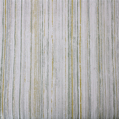 Papel de Parede Listrado Verde, Bege e Amarelo Rolo com 10 Metros