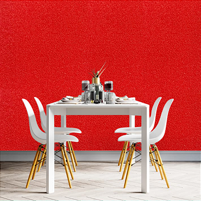 Papel de Parede Espumado Vermelho Rolo com 10 Metros