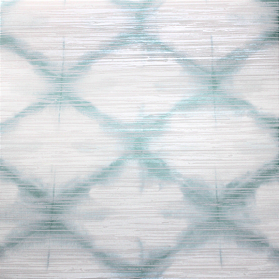 Papel de Parede Geométrico Branco e Azul Claro Rolo com 10 Metros