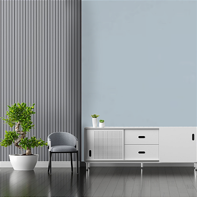 Papel de Parede Espumado Azul Claro Rolo com 10 Metros