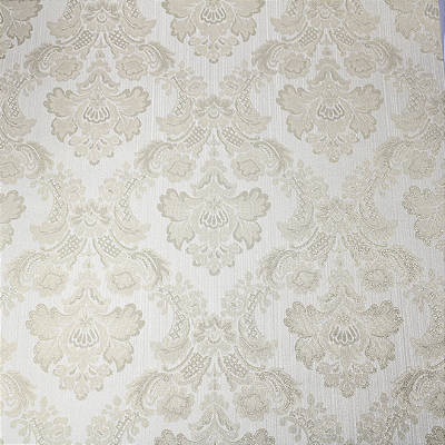 Papel de Parede Arabesco Bege Claro Rolo com 10 Metros