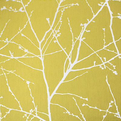Papel de Parede Textura em Galhos Amarelo Rolo com 10 Metros