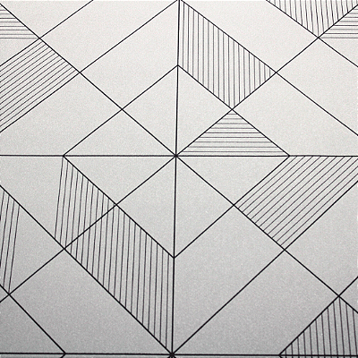 Papel de Parede Geométrico Cinza Claro com Brilho Rolo com 10 Metros