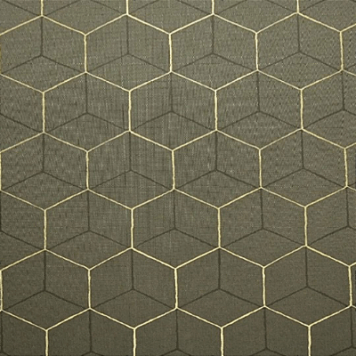 Papel de Parede Geométrico Verde Escuro com Dourado Rolo com 10 Metros