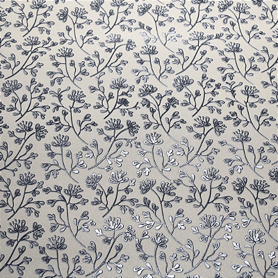 Papel de Parede Floral Bege Claro Rolo com 10 Metros