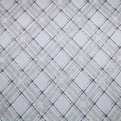 Papel de Parede Geométrico Branco e Azul Rolo com 10 Metros