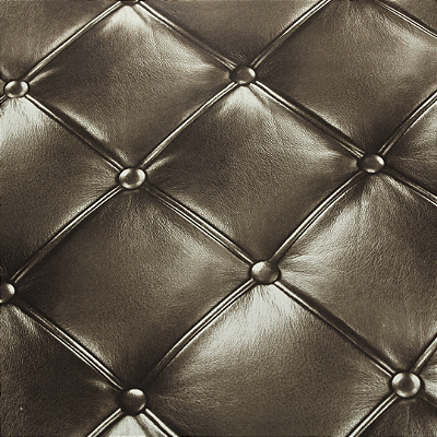 Papel de Parede Capitone na Cor Marrom Rolo com 10 Metros