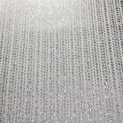 Papel de Parede Texturizado Tons de Creme e Prata Rolo com 10 Metros