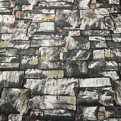 Papel de Parede Texturizado Pedras Rolo com 10 Metros