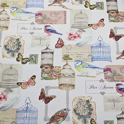 Papel de Parede Cartão Postal Francês Rolo com 10 Metros