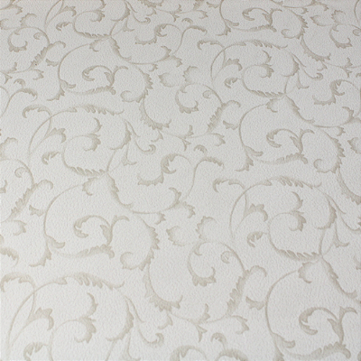 Papel de Parede Folhagens Bege Claro Rolo com 10 Metros