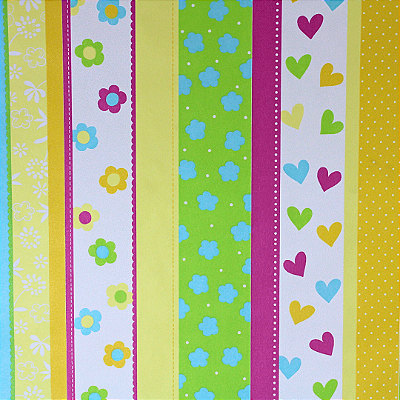 Papel de Parede Infantil Florido Colorido Rolo com 10 Metros