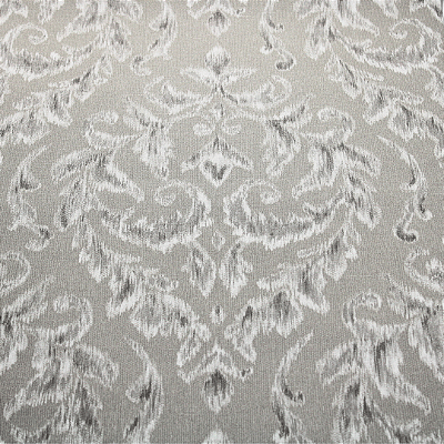 Papel de Parede Arabesco em Linho Bege Claro Rolo com 10 Metros